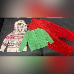 Girls Gymboree Gap OshKosh Sweater Red Romper Jumpsuit Bundle 12 18 24 Months